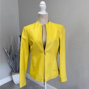 Vintage Russel Kemp Banana Yellow Leather Jacket